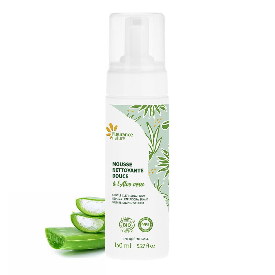 Fleurance Nature Mousse Nettoyante Douce à l'Aloé Véra Bio - Ethnilink