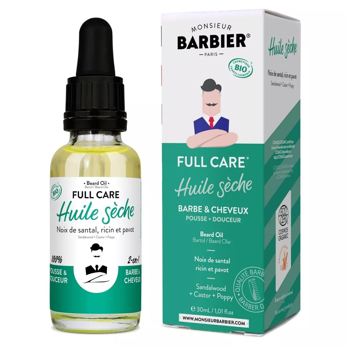 Monsieur Barbier Huile Séche Bio Barbe & Cheveux - Ethnilink
