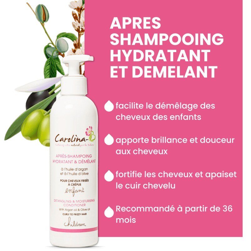Carolina B Enfants Après-Shampoing Hydratant & Démêlant 250ml - Ethnilink